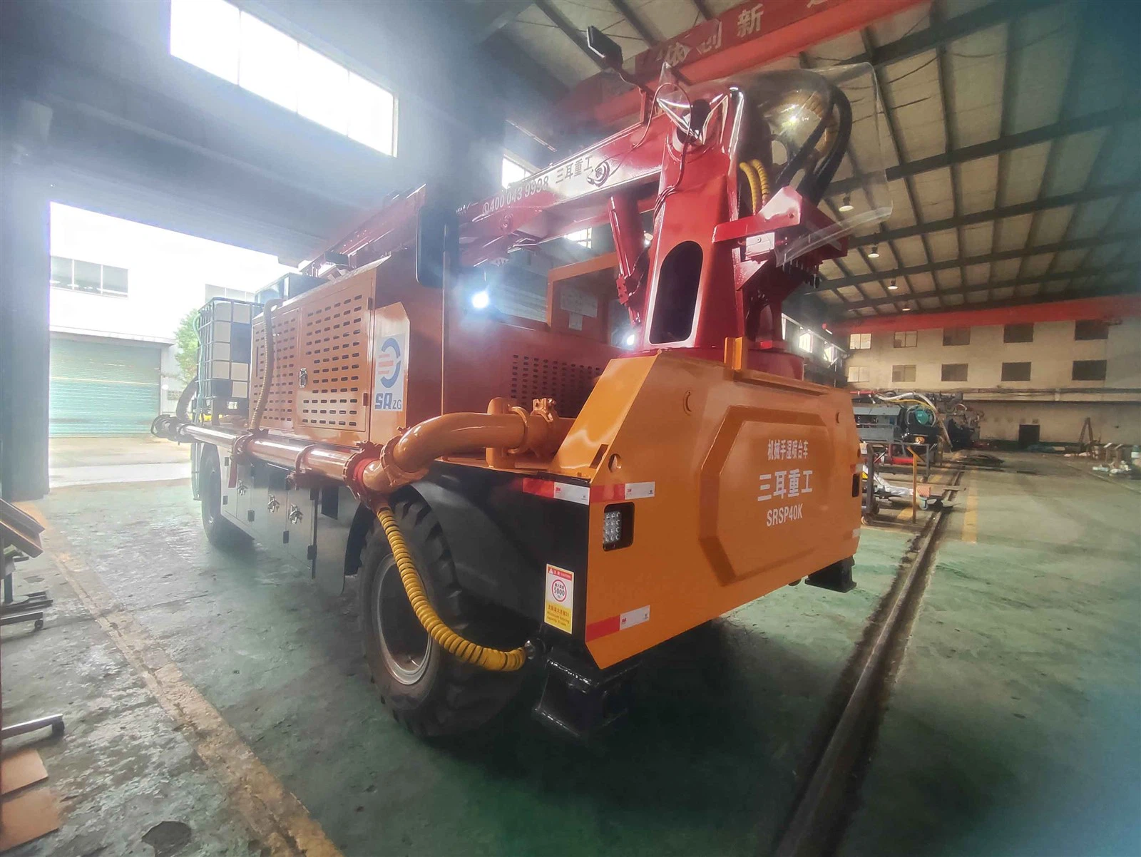 Fine workmanship for wet shotcrete machine from Saner 2 Fine workmanship for wet shotcrete machine from Saner 2